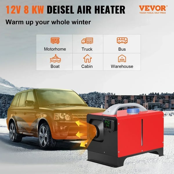 Varmer, 8 kW Effekt, LCD Kontakt,8kw