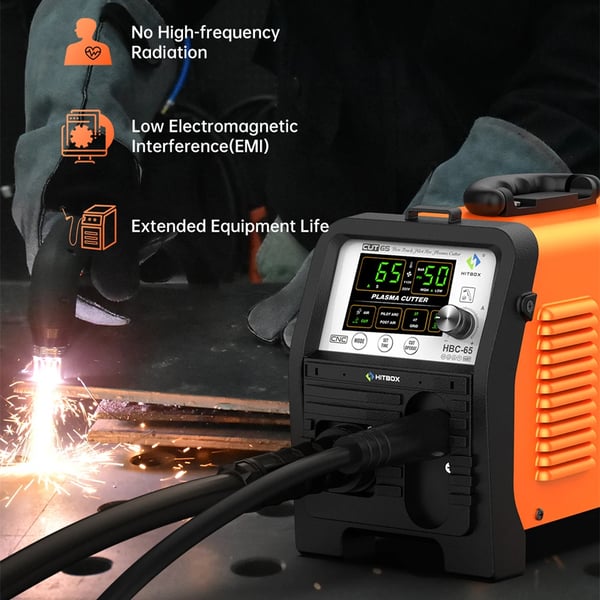 Plasma Cutter, Digital LED Skærm, Ikke-kontakt Skæringsteknologi,HBC65, EU stik