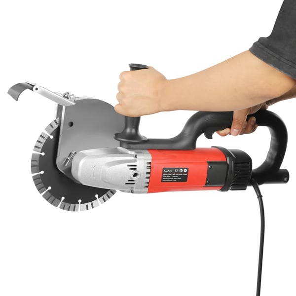 Elektrisk Betonsav, 68 mm Skæredybde, 7000 RPM Hastighed, 2700 W Effekt,EU, Rød