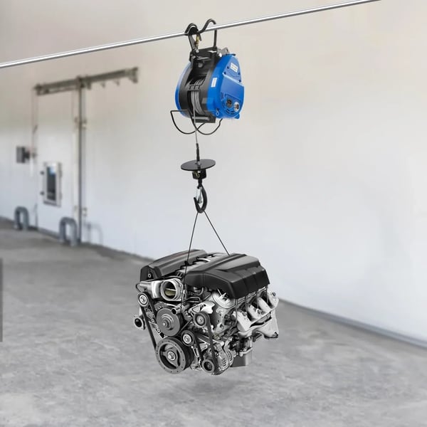 Mobil Sejlwinch, Trådløs Fjernbetjening, 250kg Belastningsevne,Blå