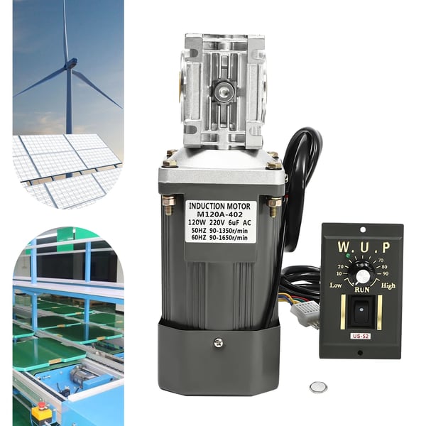 Worm Gearbox Moottori, 120W Teho, AC 220V Jännite, 1650 RPM Nopeus, Kompakti Koko, Yksivaiheinen Toiminta