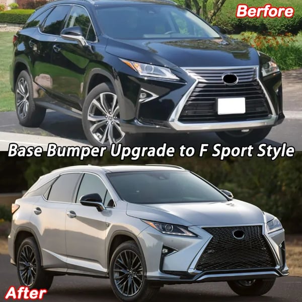 Frontgitter, kompatibel med Lexus RX350 RX350L RX450h 2016 - 2019, sportstil, ABS-materiale,Krom