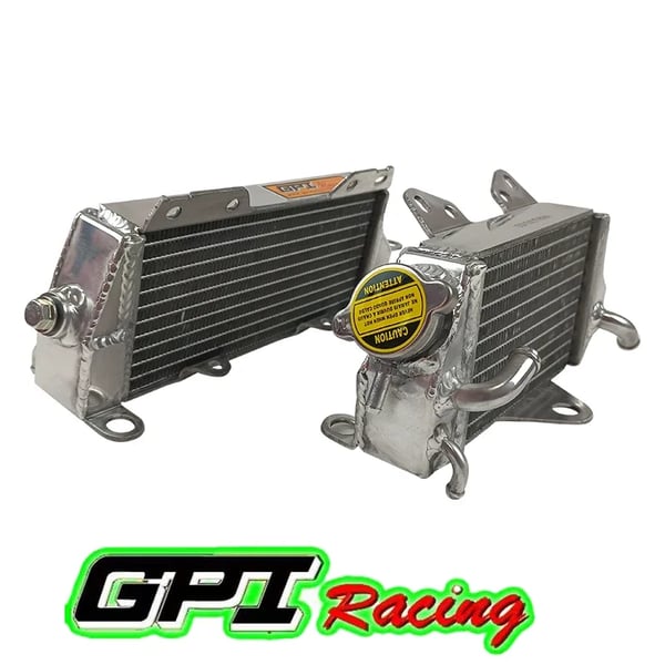 Radiator, Aluminium, Kompatibel med 1990-1991 KX125, Forbedret køleeffektivitet, TIG-svejset konstruktion, Skræddersyet pasform