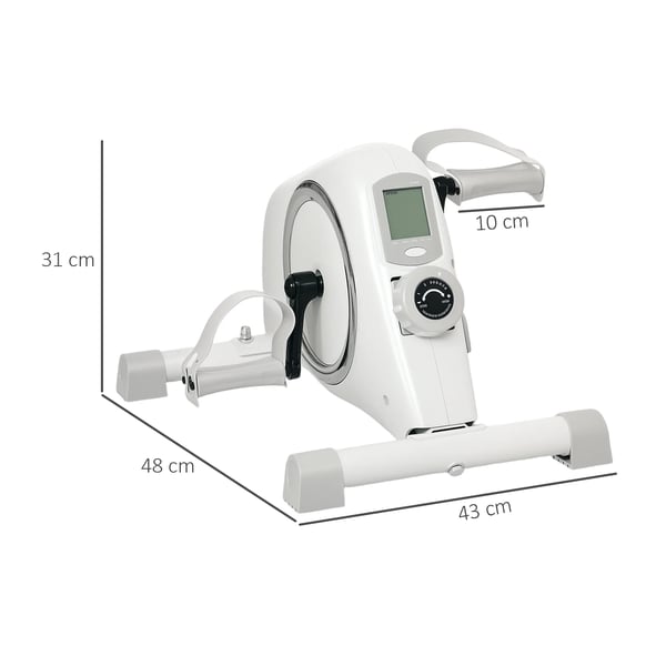 SPORTNOW Statisk Pedaler, Magnetisk Modstand, 8 Justerbare Niveauer,HVID