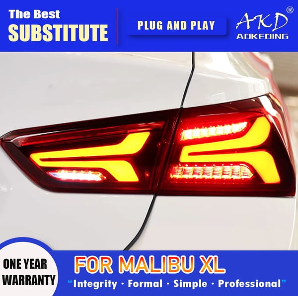 AKD Baglygte, LED Samling, Passer til Chevrolet Malibu XL,RØD