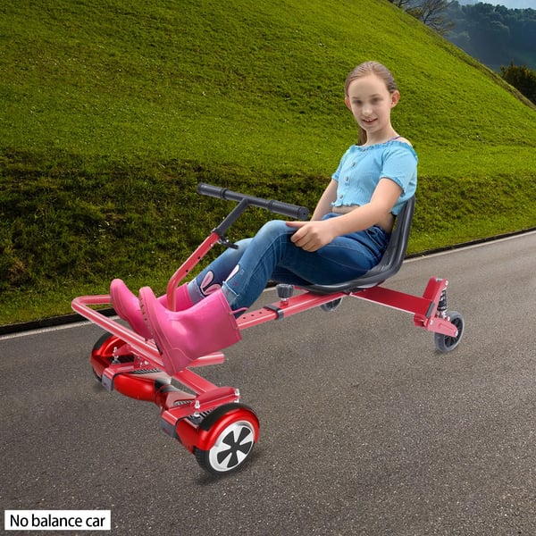 Scooter sædebeslag, justerbart design, forbedret stabilitet, rød