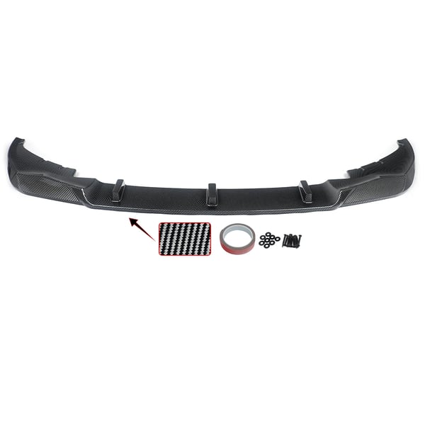 Front Lip Spoiler, Forbedret Aerodynamik, Nem Installation,Kulfiberlook