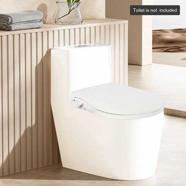 Smart Toilet Sæde, Dobbelt Dyse System, Ergonomisk Design,HVID