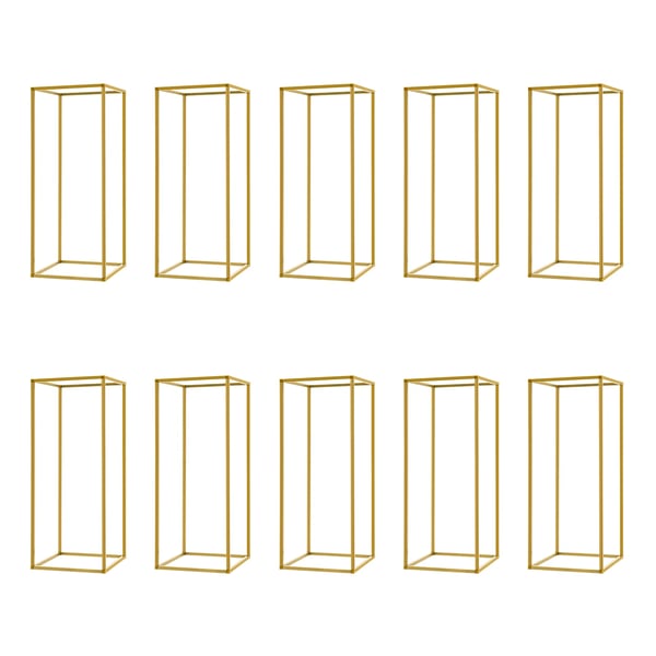 Metallblomsterställ, Elegant gyllene finish, Mångsidiga dekorationsalternativ, Lätt att montera