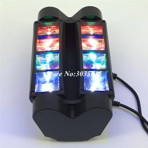Mini LED Moving Head Light, RGBW farvemuligheder, DMX 512 kontrol, 80W effekt