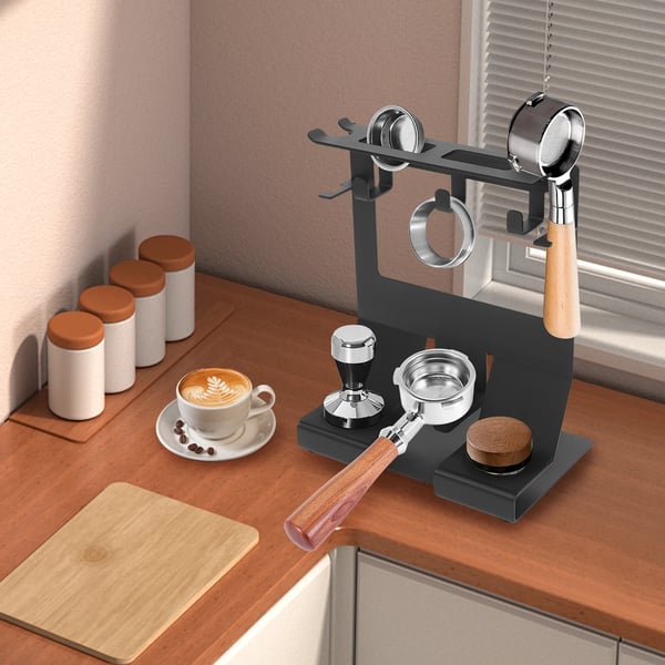 Kaffearrangør Rack, Holdbar Jernkonstruktion, Ingen Samling Krævet,sort