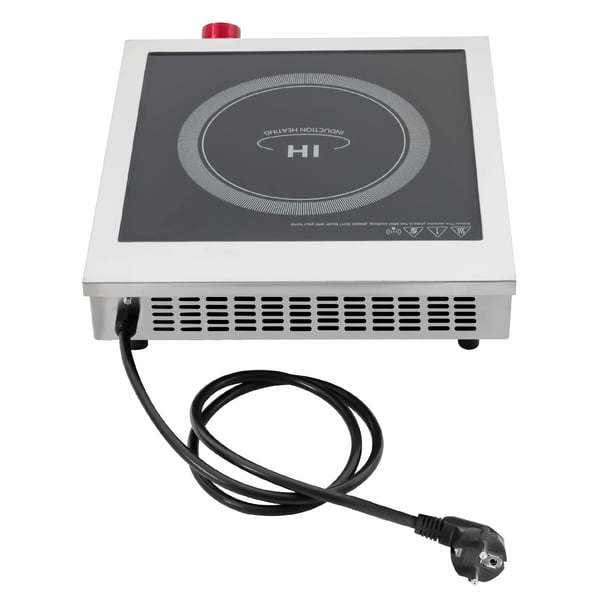 Induktionskogeplade, 3500W effekt, AC 220-240V spænding, temperaturinterval 60-270℃, kompakt størrelse 43*35*9 cm, maksimal belastning 75 kg