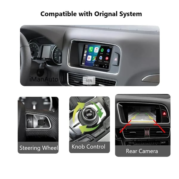 CarPlay og Android Auto modul, trådløs forbindelse, støtte til bagkamera,Med MMI 3g
