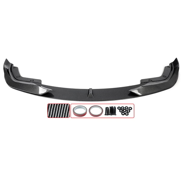 Front Bumper Splitter Lip, Carbon Fiber, Nem Installation,Kulfiberlook