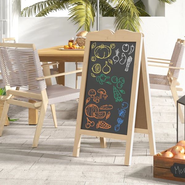 Tavle Easel, Foldbart Træramme, Holdbare Materialer,51X60X101 cm, Naturligt Træ