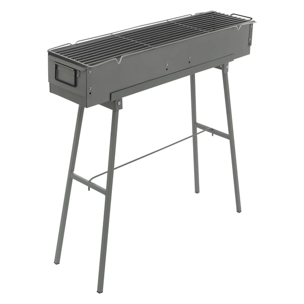 Kannettava BBQ-grilli, tilava keittoalue, kestävä rakenne,Vaaleanharmaa