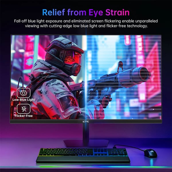 Spelmonitor, Snabb IPS-panel, 180Hz uppdateringsfrekvens,KTC H24F8