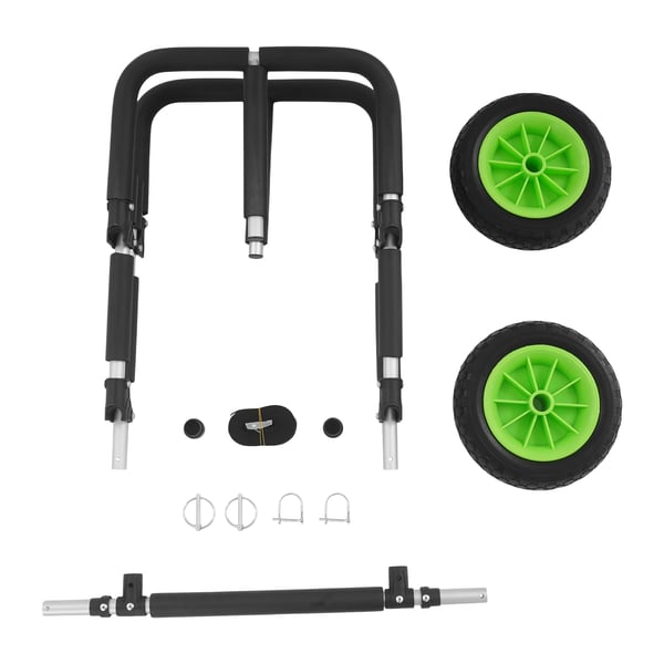 Transportvogn, Aluminiumkonstruktion, 80 kg kapacitet,sort
