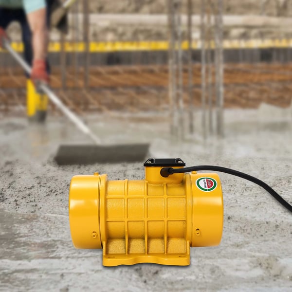 Betonvibrator Motor, 250W Effekt, Holdbar Støbejernskonstruktion,Gul, EU
