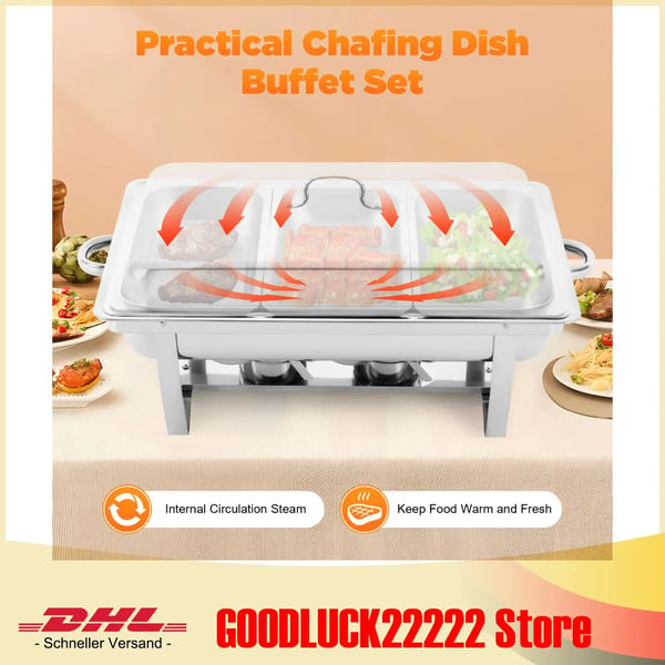 Chafing Dish, Stor Kapacitet, Energi Effektiv,Sølv