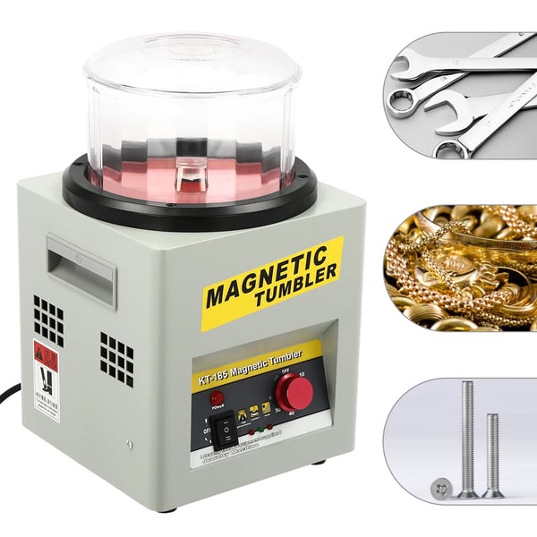 Magnetisk Poleringsmaskine, Højhastighedsdrift, Justerbar Timer,GRÅ