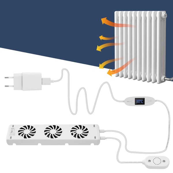 Radiatorblæser, Intelligent Termostat, Energi Effektiv,hvid