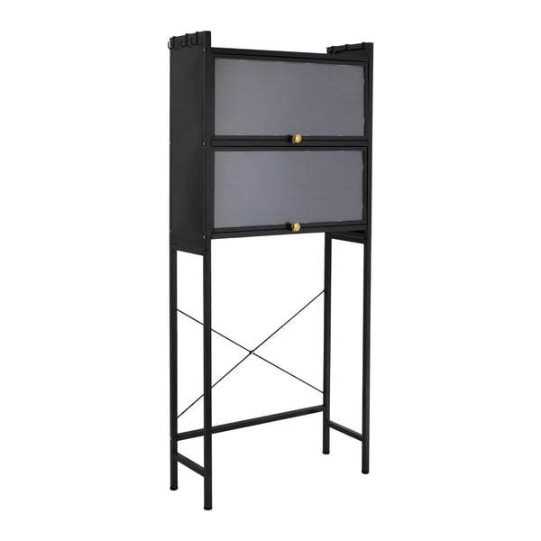 Badeværelsesorganisator, Pladsbesparende Design, Robust Struktur,Sort