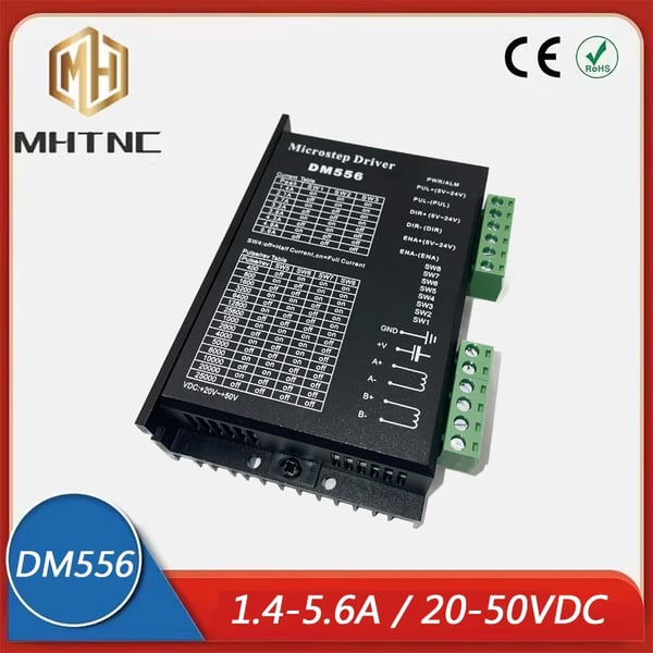 Digital Microstep Motor Driver, 20~50V Strømforsyning, 1.4-5.6A Udgange Strøm, 0-200KHZ Trin Puls Frekvens, 500MΩ Isolationsmodstand, 255g Vægt