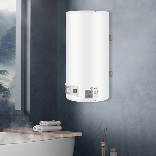 Elektrisk Vandvarmer, 80L Kapacitet, Væghængt Design,2kw, HVID