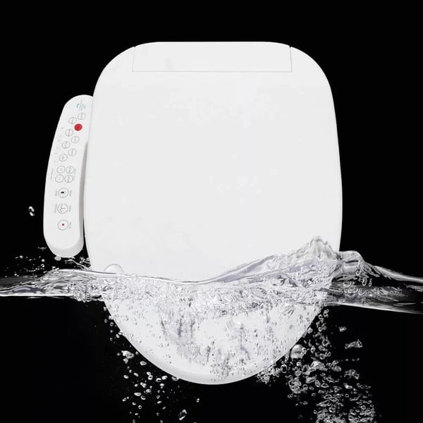 Bidet-wc-istuin, lämmitetty, itsepuhdistuva,Pyöreä, VALKOINEN