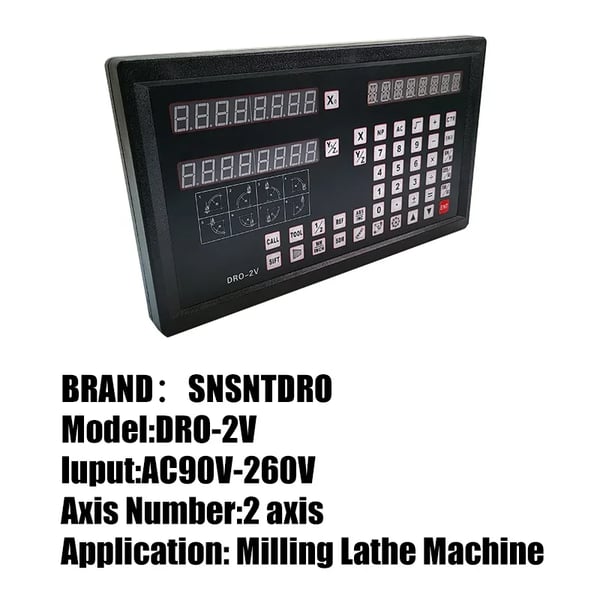 Digital aflæsningsdisplay, 2-akset, høj præcision,DRO-2V