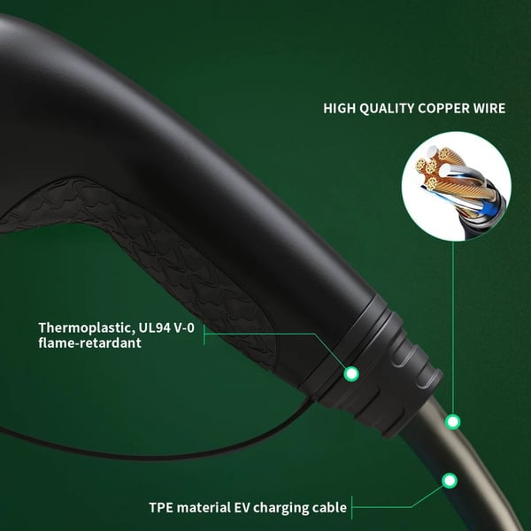 EV-ladekabel, 11KW effekt, IP65 vandtæt beskyttelse,11KW 16A 3Fase