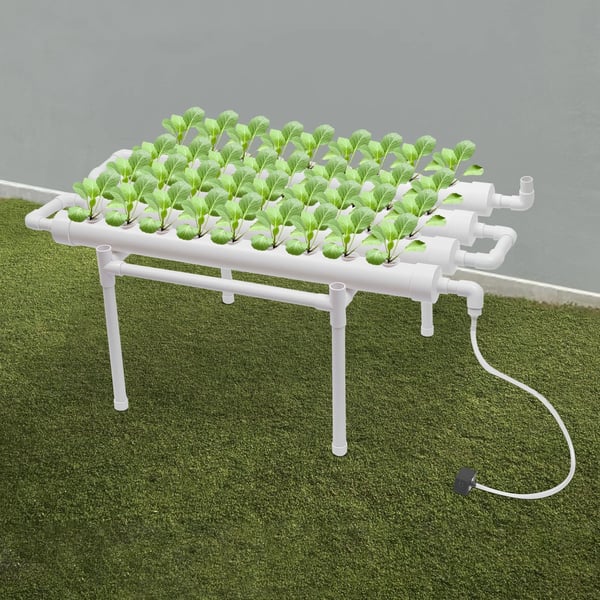 Hydroponisk Vækstsæt, 36 Plantepladser, Nem Installation,HVID