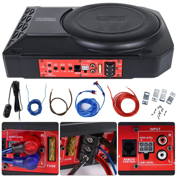Bil Subwoofer, 10 Tommer, Maksimal Udgivelse 800W, RMS Effekt 250W, Frekvensrespons 20Hz - 150Hz, Følsomhed 91dB