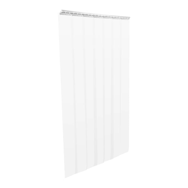 Rummelig skillegardin, holdbart PVC-materiale, nem installation,HVID