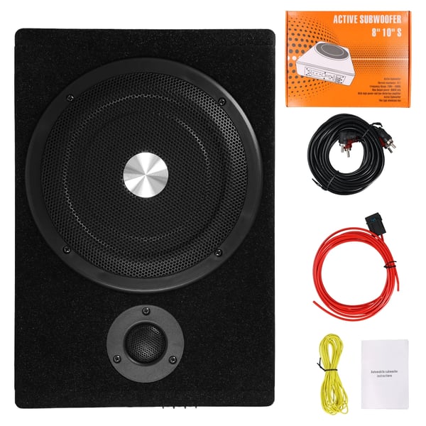 Subwoofer, Designad för under sätet, Hög effekt, 8\"