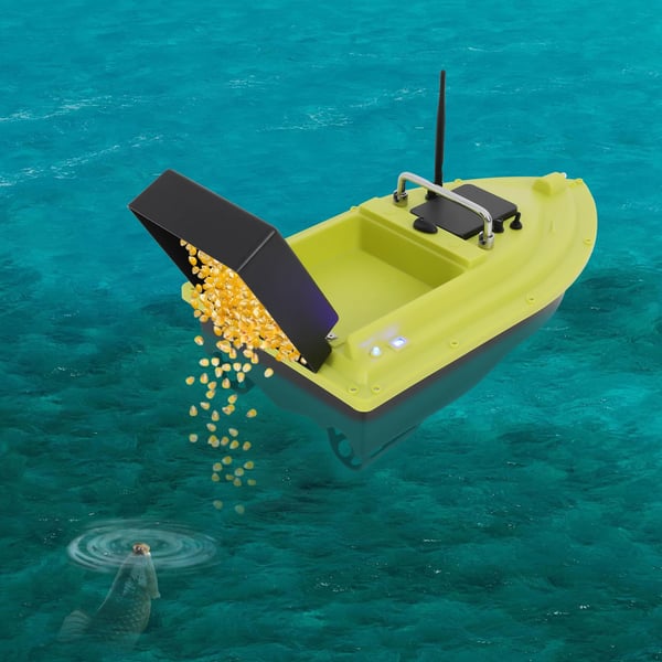 Fiskebaitbåd, Fjernbetjening, 2 Timers Varighed,grøn