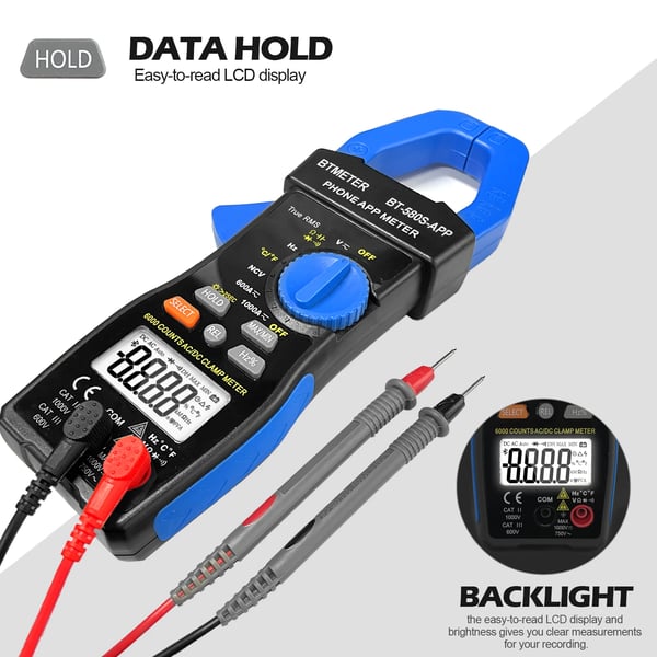 Monimittari, Bluetooth-yhteys, Monipuoliset mittaukset,BT-580S-APP