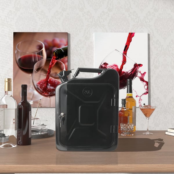 Vinskab, Elegant Tankform, Kompakt Design, Holdbar Trækonstruktion, Alsidig Opbevaring til Vin og Spiritus