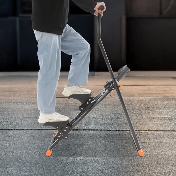 Trappe Stepper, Vertikal Design, Justerbare Pedalvinkler,sort
