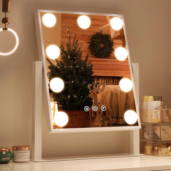 Makeup Spejl, LED Belysning, Berøringsfølsom Kontrol,HVID