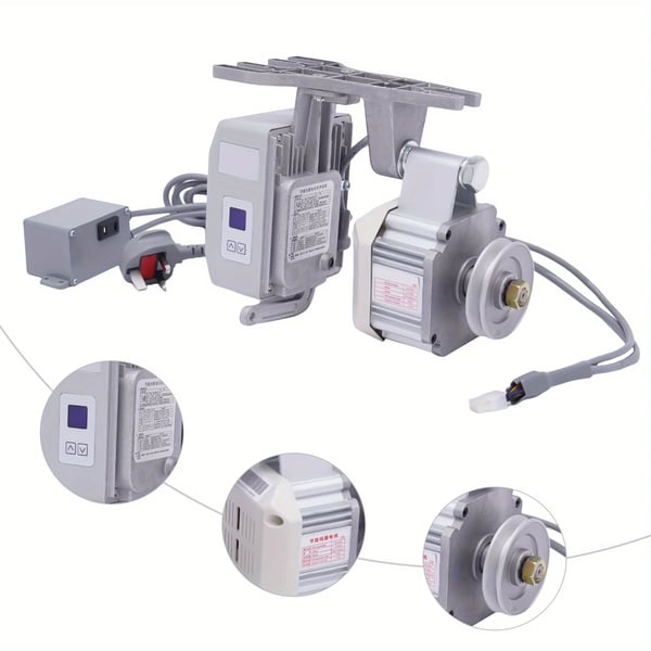 Industriell symaskinsmotor, 550 W effekt, 220 V spänning, 500 - 3000 RPM hastighetsområde, aluminiumlegering, energieffektiv