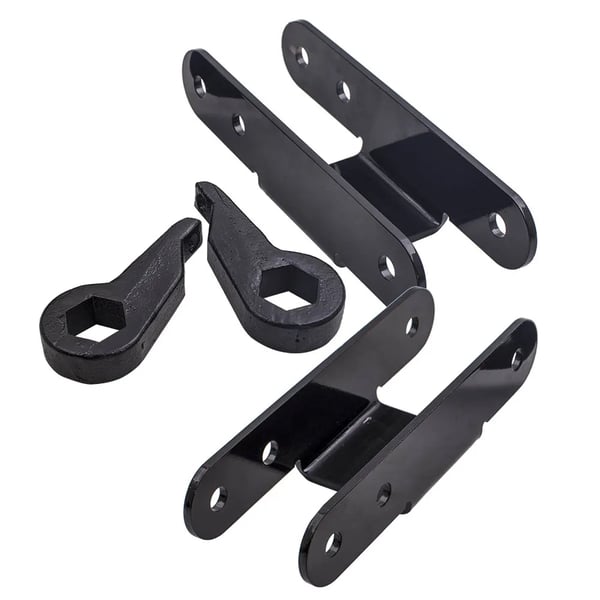 "Lift Kit, Forged Steel, 1""-3"" Justerbar Front Lift, 2"" Bageste Lift, Kompatibilitet med Chevy S10 1982-2004, Varedimensioner: 32cm x 22cm x 13cm"