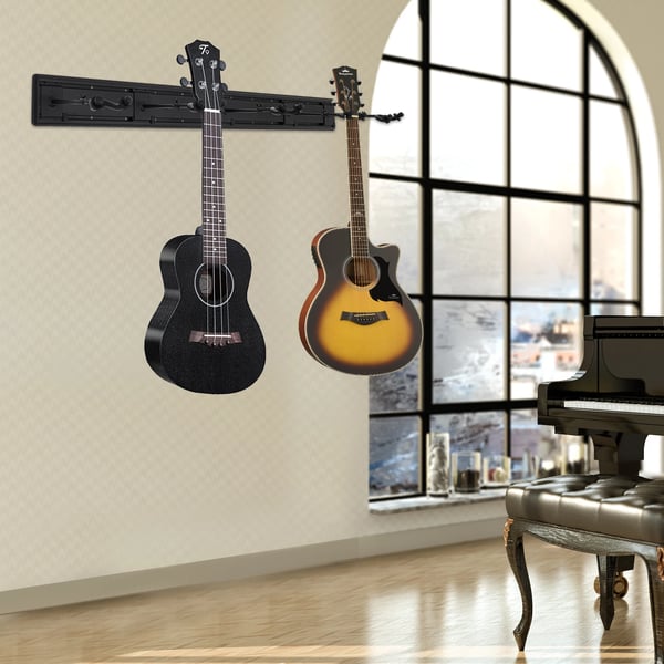 Guitar Rack Vægmontering, Pladsbesparende Design, Justerbare Krog, Holdbart Materiale