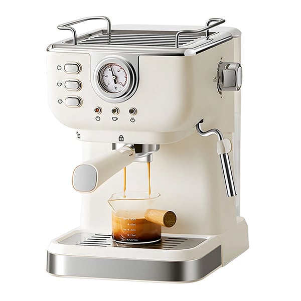 Kaffemaskine, 1050 watt, 1,5 liter, 20 bar tryk, Semi-automatisk, Kompakt design
