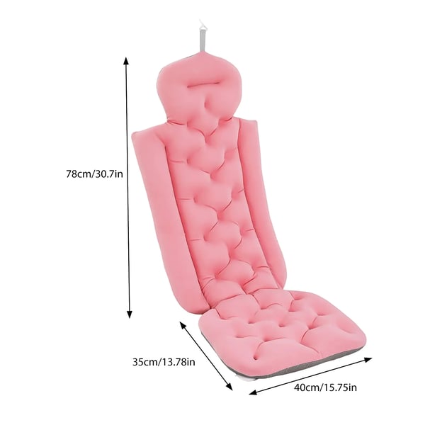 Badpude, Ergonomisk Støtte, Skridsikker Design,Pink