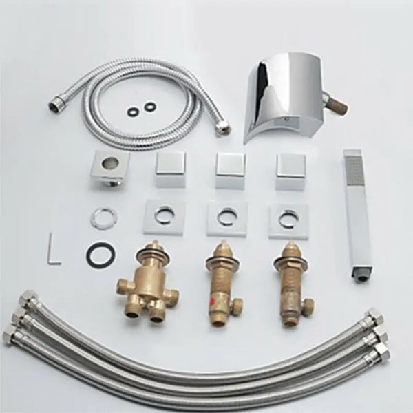 Badeværelsesarmatur, Rustfrit Stål, 1,5 GPM Flow Rate, Kompatibel med Standard VVS, Enkelt/Tre-huls Montering, Standard Størrelse