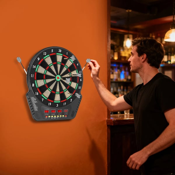 Elektronisk Dartskive, 27 Spiltilstande, Automatisk Scoring,sort