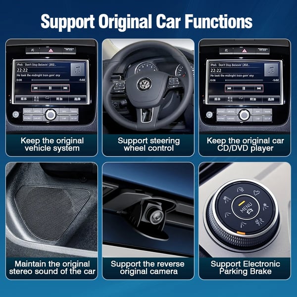 Carplay Android Auto Retrofit Modul, Til Premium SUV RNS 850, Kompatibilitet med VW Volkswagen Touareg,RNS850