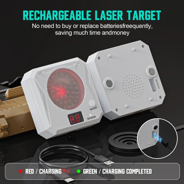 Laser Måløvelsesenhed, Lydeffekter, Justerbar Sværhedsgrad,T1352